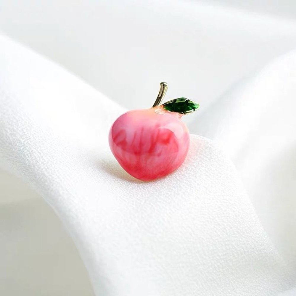 Peach Small Manualist Brooch, Hat - Lapel Pin